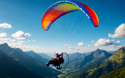 Experience ultimate freedom with the powerful paraglider with motor speed for soaring adventures