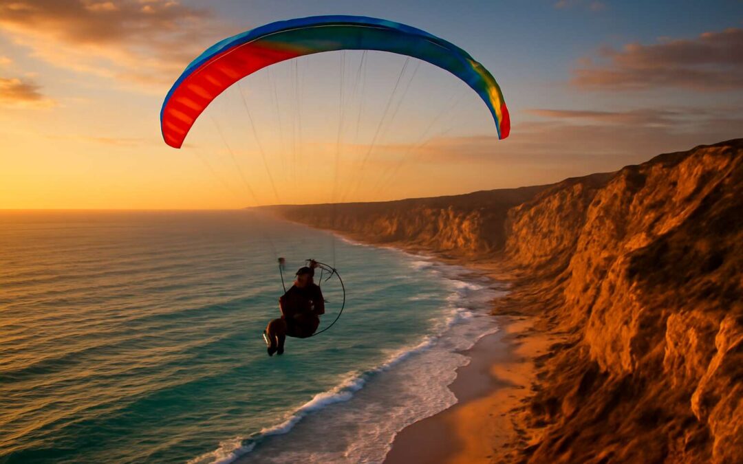 Adrenaline on the rise: paragliding with motor for powered, panoramic adventures.