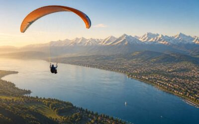 Fly over the Alps on a paragliding near Zurich tandem flight.