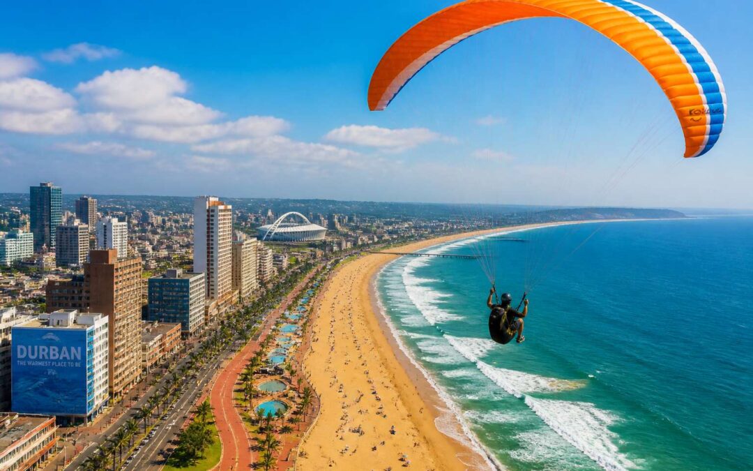 Fly over Durban’s beaches with paragliding in durban.